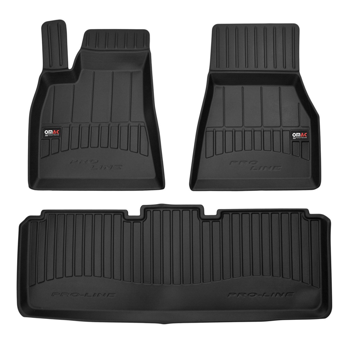 Tesla Model S Floor Mat - Omac - Premium TPE - Black - '14-'20 Tesla Model S Floor Mat - Omac - Premium TPE - Black - '14-'20